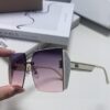 Dior 2025 New Large Frame Women's Sunglasses, Square Edged Rimless UV-Protective Vacation Sunglasses