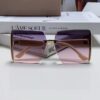 Dior 2025 New Large Frame Women's Sunglasses, Square Edged Rimless UV-Protective Vacation Sunglasses
