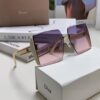 Dior 2025 New Large Frame Women's Sunglasses, Square Edged Rimless UV-Protective Vacation Sunglasses