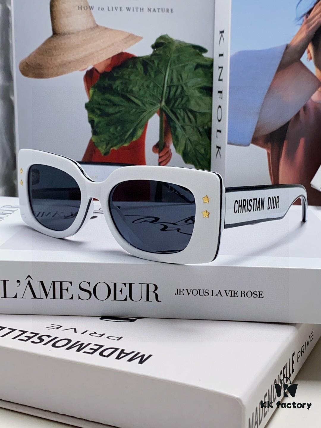 6931fe8c3a89a121ed54ea35 Dior DIORPACIFIC S1U Classic Two-Tone Sunglasses with Golden Star Hardware
