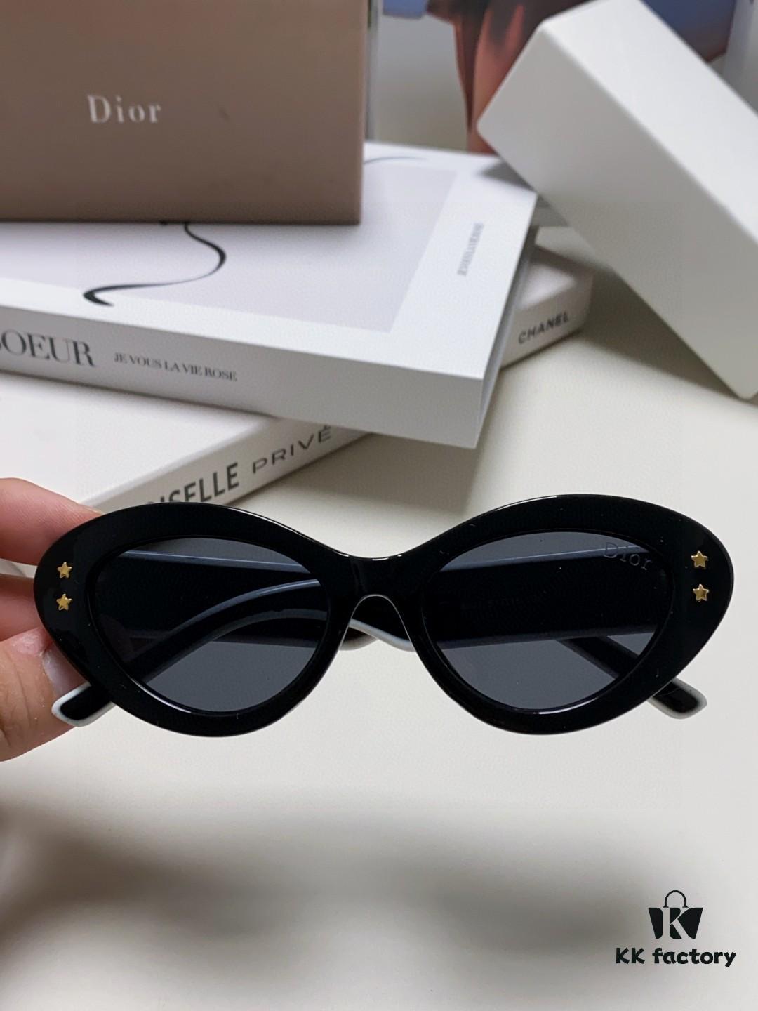 6931fe8e3a89a121ed54ea50 DIOR Cat-Eye Fashion Women's Sunglasses with Classic Two-Tone Design