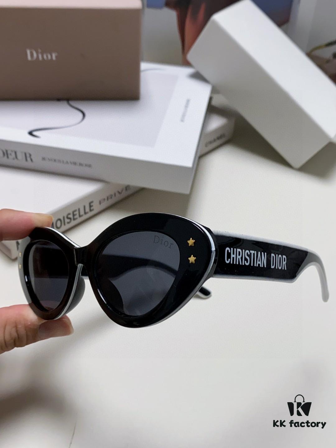 6931fe8e3a89a121ed54ea52 DIOR Cat-Eye Fashion Women's Sunglasses with Classic Two-Tone Design