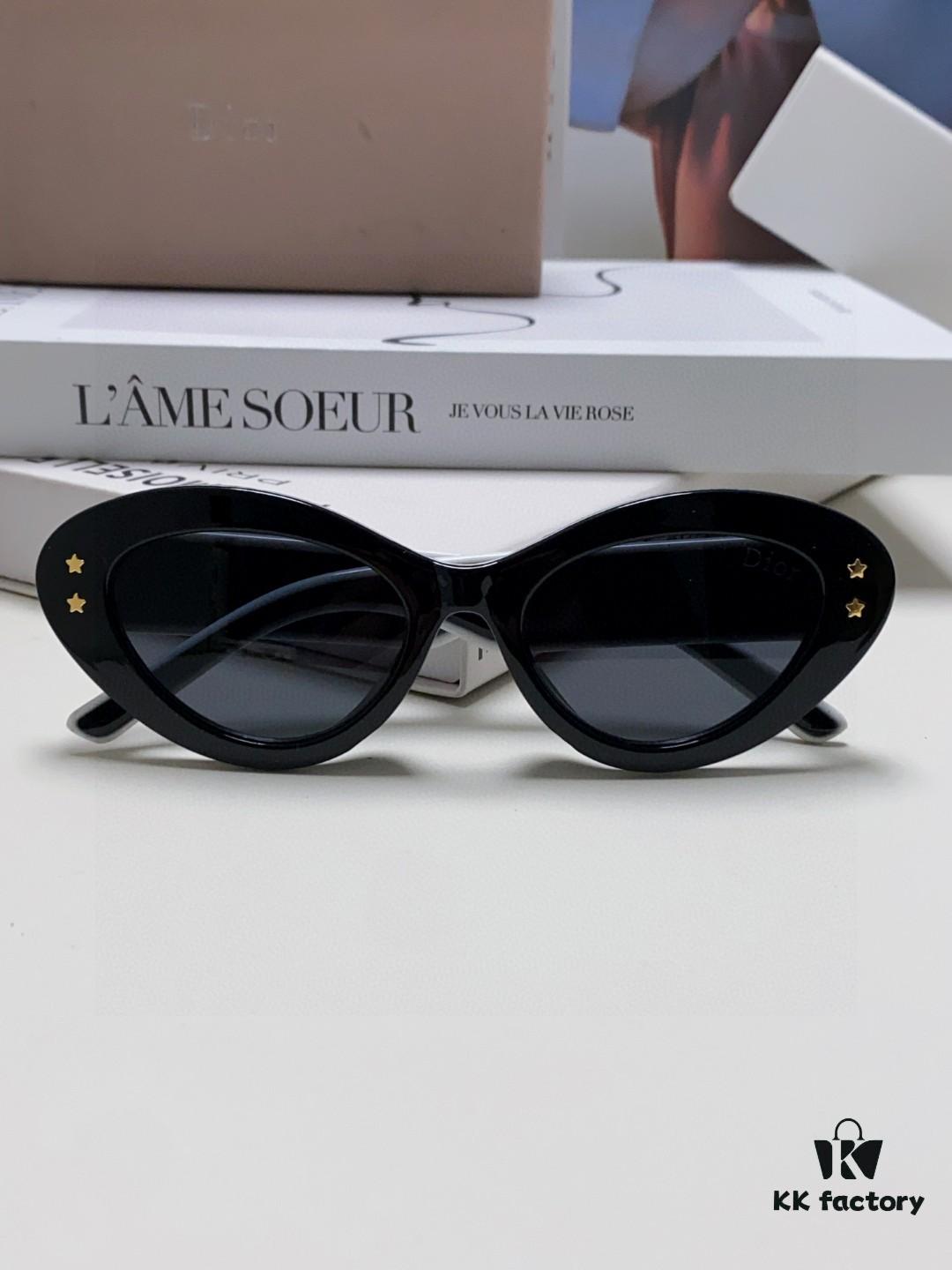 6931fe8e3a89a121ed54ea53 DIOR Cat-Eye Fashion Women's Sunglasses with Classic Two-Tone Design