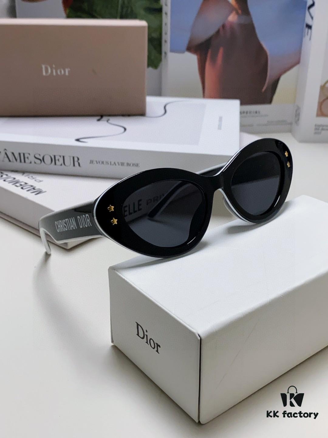 6931fe8e3a89a121ed54ea54 DIOR Cat-Eye Fashion Women's Sunglasses with Classic Two-Tone Design
