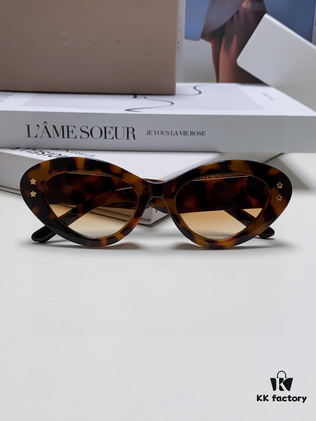 6931fe8f3a89a121ed54ea5d DIOR Cat-Eye Fashion Women's Sunglasses with Classic Two-Tone Design