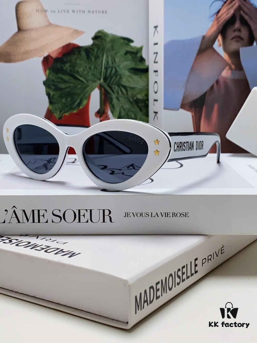 6931fe8f3a89a121ed54ea62 DIOR Cat-Eye Fashion Women's Sunglasses with Classic Two-Tone Design