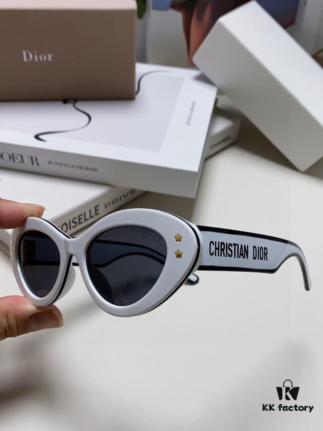 6931fe903a89a121ed54ea67 DIOR Cat-Eye Fashion Women's Sunglasses with Classic Two-Tone Design