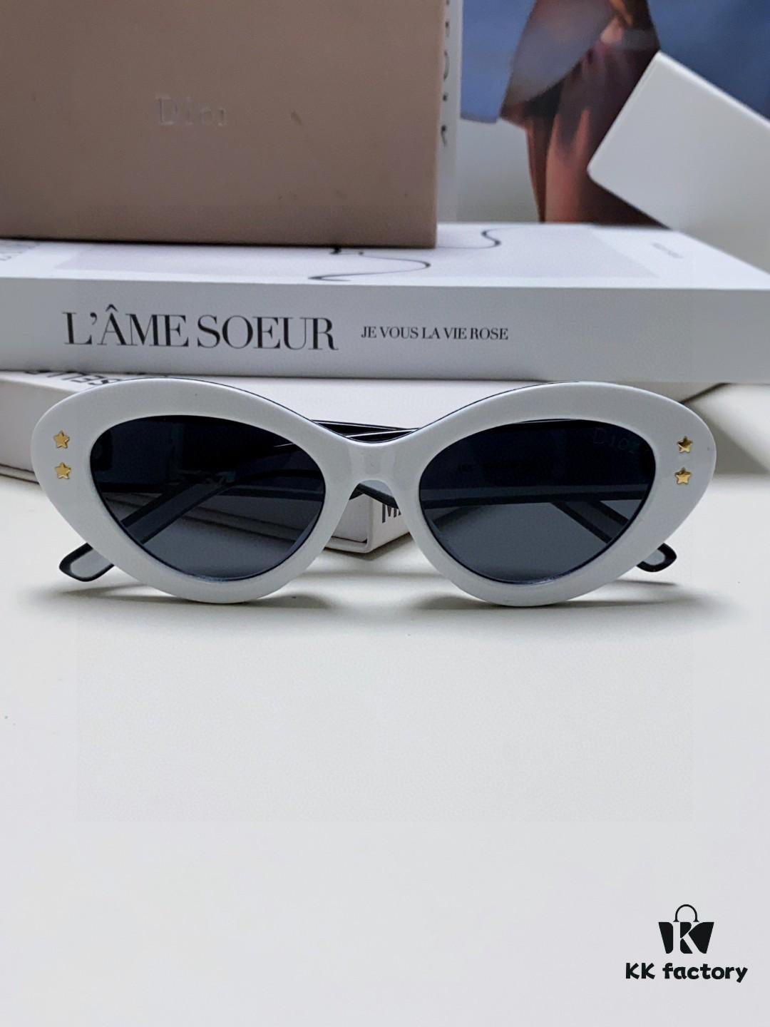 6931fe903a89a121ed54ea68 DIOR Cat-Eye Fashion Women's Sunglasses with Classic Two-Tone Design