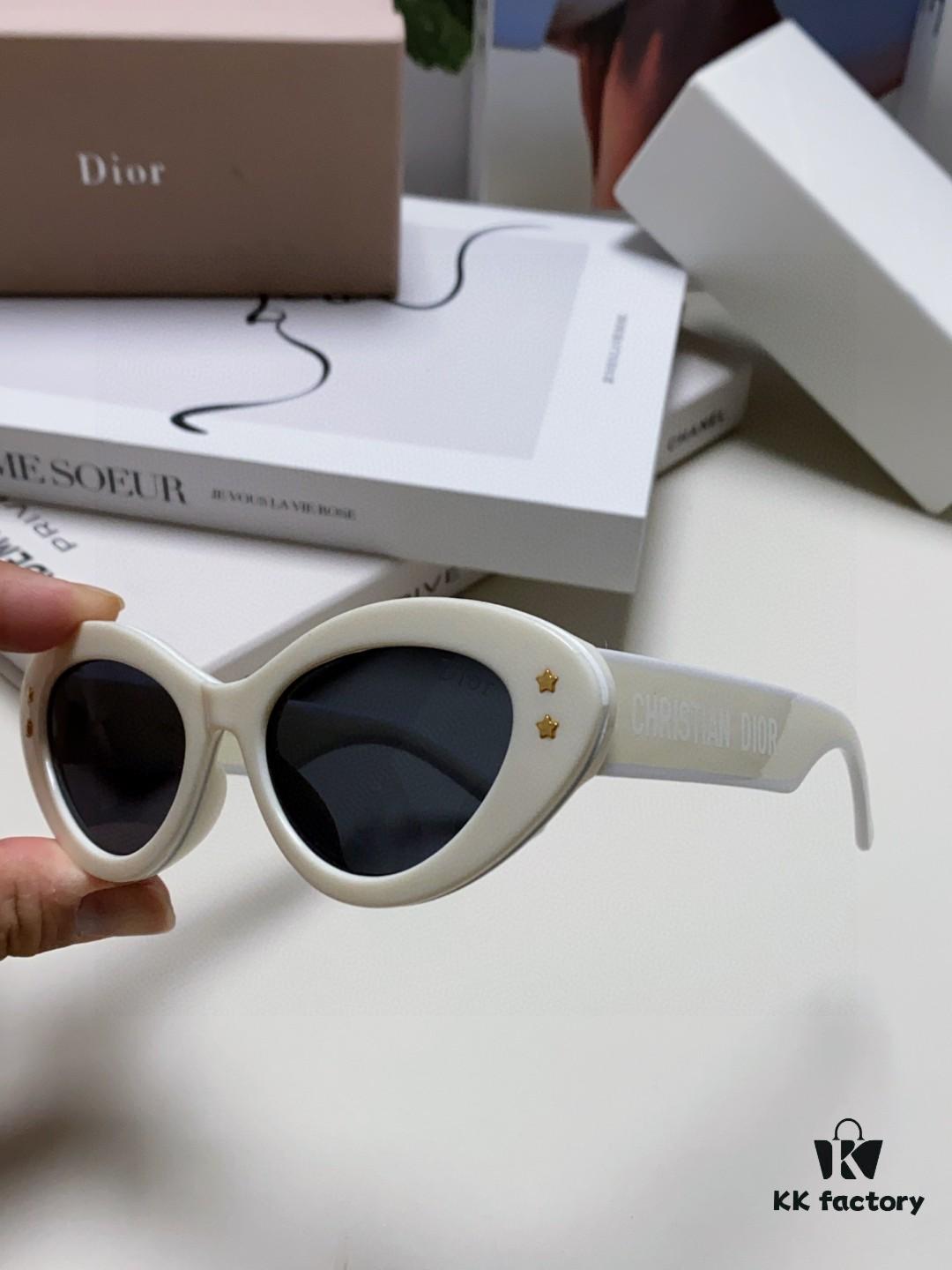 6931fe903a89a121ed54ea71 DIOR Cat-Eye Fashion Women's Sunglasses with Classic Two-Tone Design