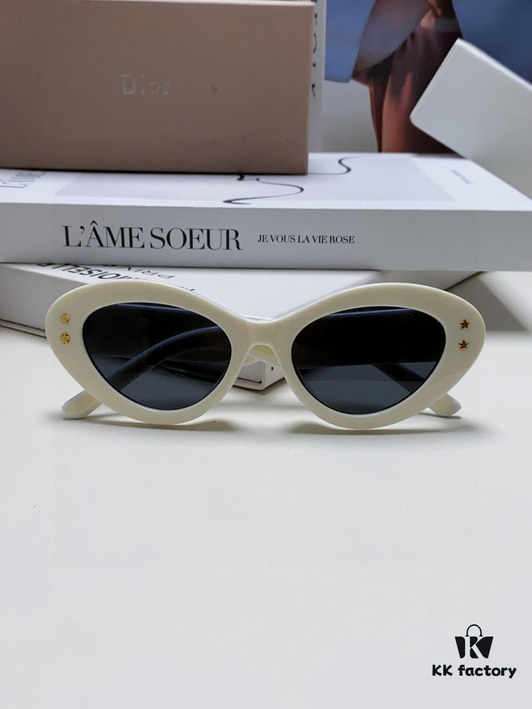 6931fe903a89a121ed54ea72 DIOR Cat-Eye Fashion Women's Sunglasses with Classic Two-Tone Design