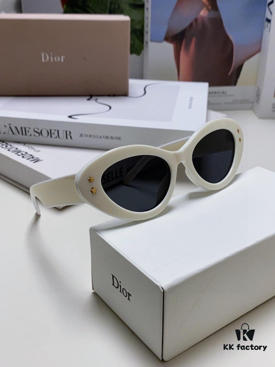6931fe913a89a121ed54ea73 DIOR Cat-Eye Fashion Women's Sunglasses with Classic Two-Tone Design