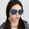 6931fe933a89a121ed54ea97 Dior 2025 New Arrival Mirror Lens Letter-Embossed Frameless Cut-Out Fashion Sunglasses for Women, Stylish Oversized Unisex Shades, Slimming European-American Design