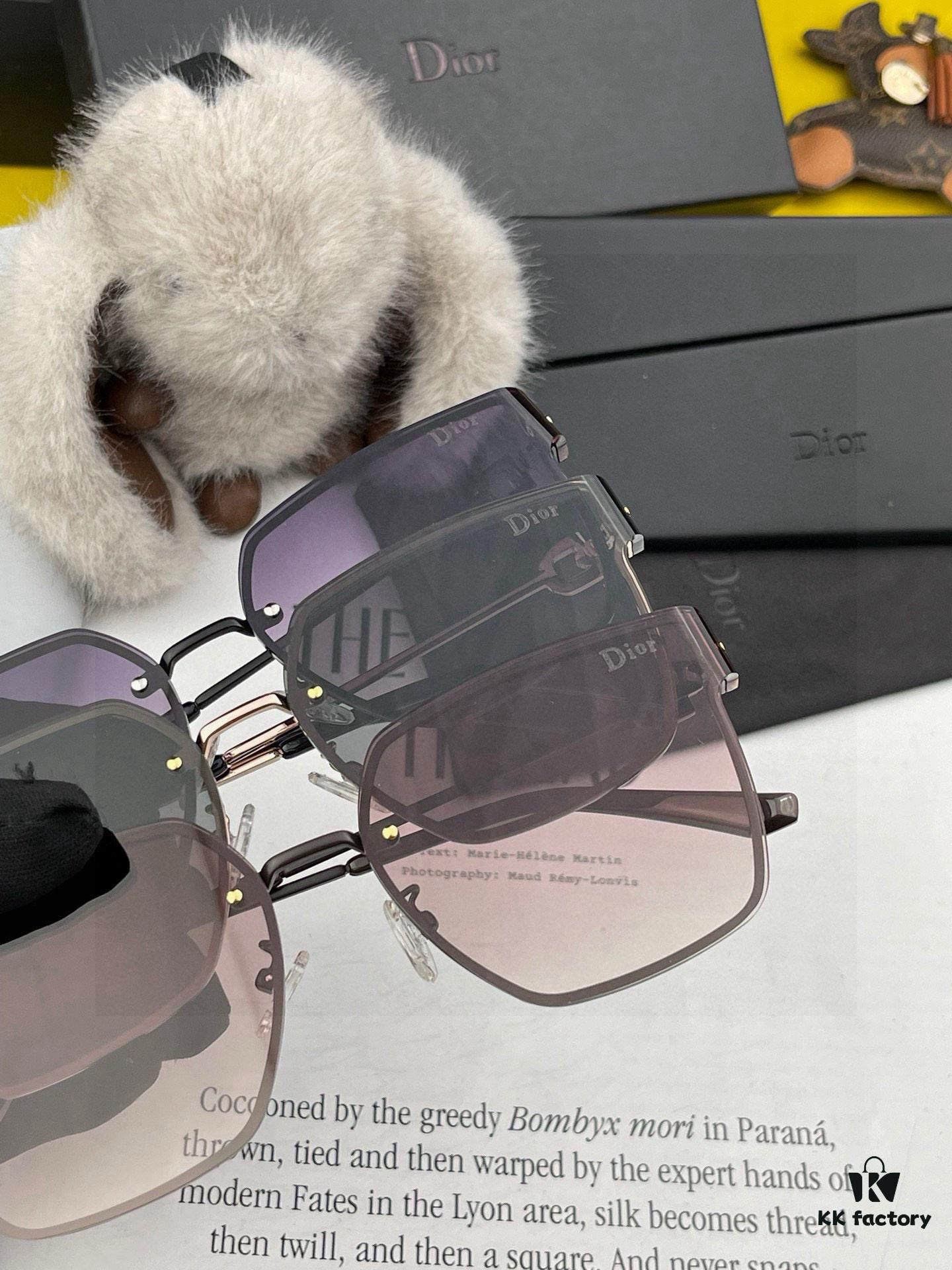 6931fe9b3a89a121ed54eaf9 DIOR Volcano ☔️ Fashion Frameless Sunglasses Lenses Top Luxury High Quality Women's Driving Sunglasses Model: CD05811