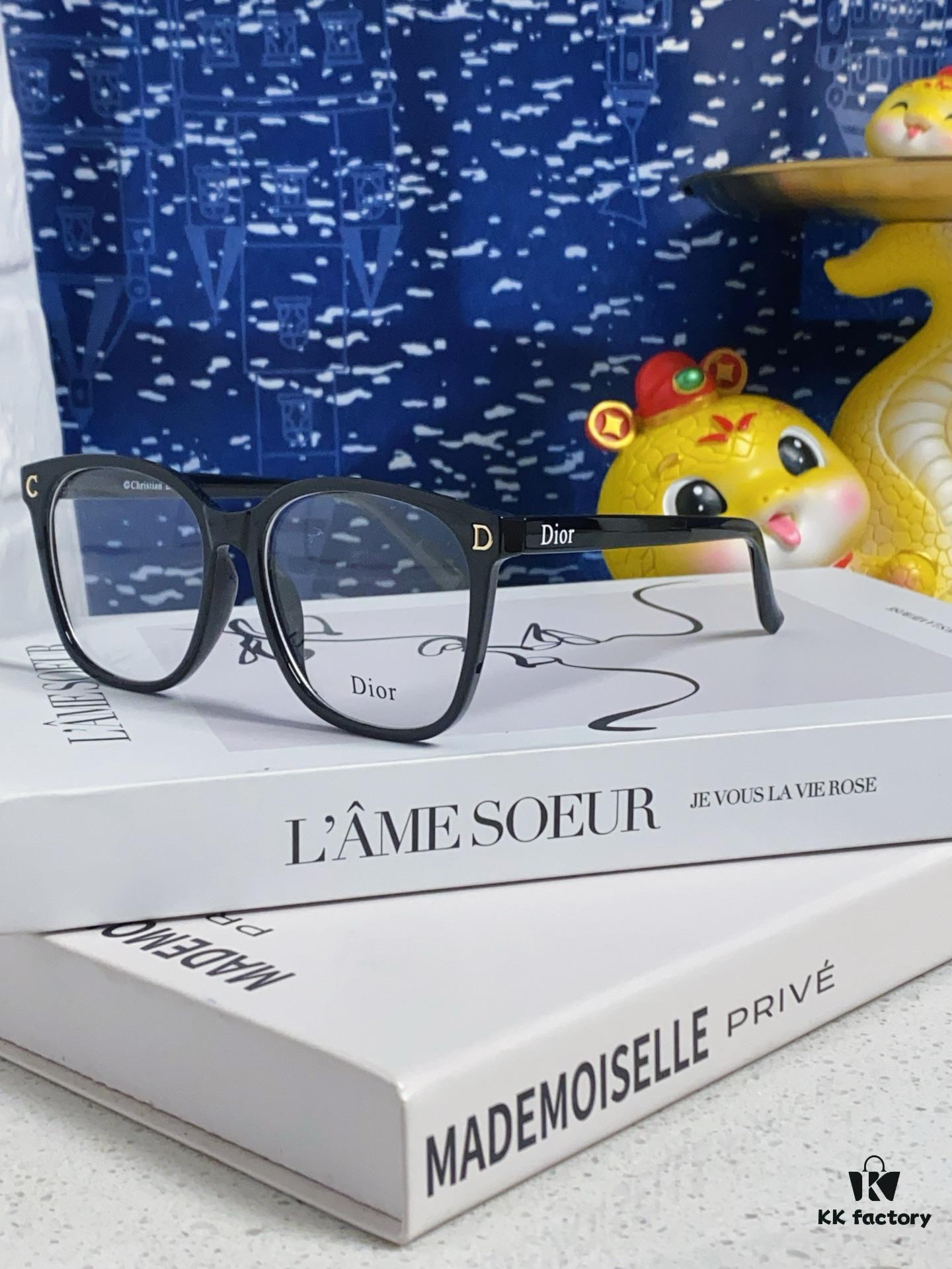 6931fea13a89a121ed54eb4e Dior 2025 New Arrival Minimalist Black Frame Eyeglasses for Women, D-Shaped Grey Blue-Light Blocking Non-Prescription Glasses, Unisex Photochromic Lens for Myopia, Suitable as Daily Wear, Sunglasses or Fashion Glasses