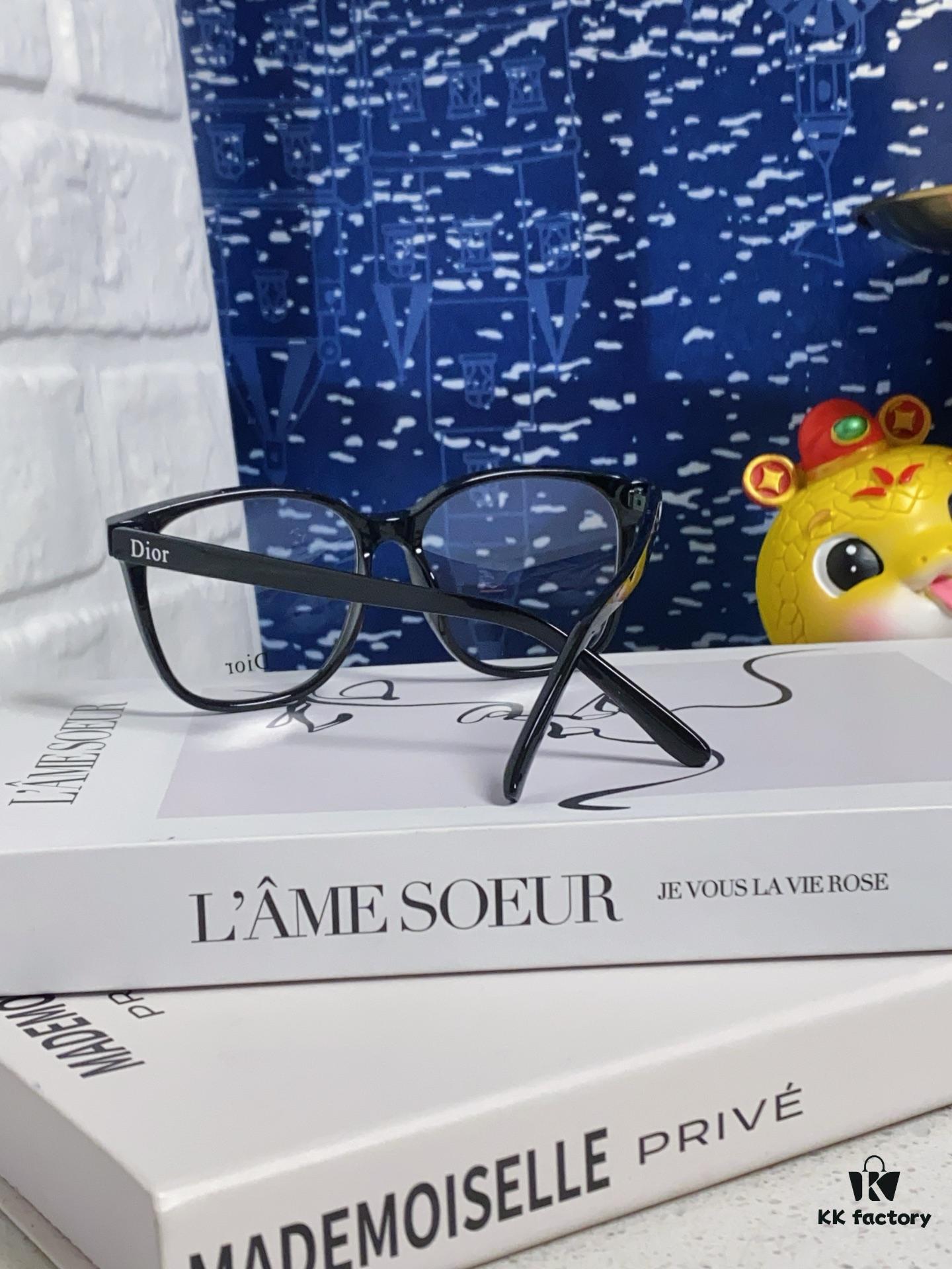 6931fea13a89a121ed54eb50 Dior 2025 New Arrival Minimalist Black Frame Eyeglasses for Women, D-Shaped Grey Blue-Light Blocking Non-Prescription Glasses, Unisex Photochromic Lens for Myopia, Suitable as Daily Wear, Sunglasses or Fashion Glasses