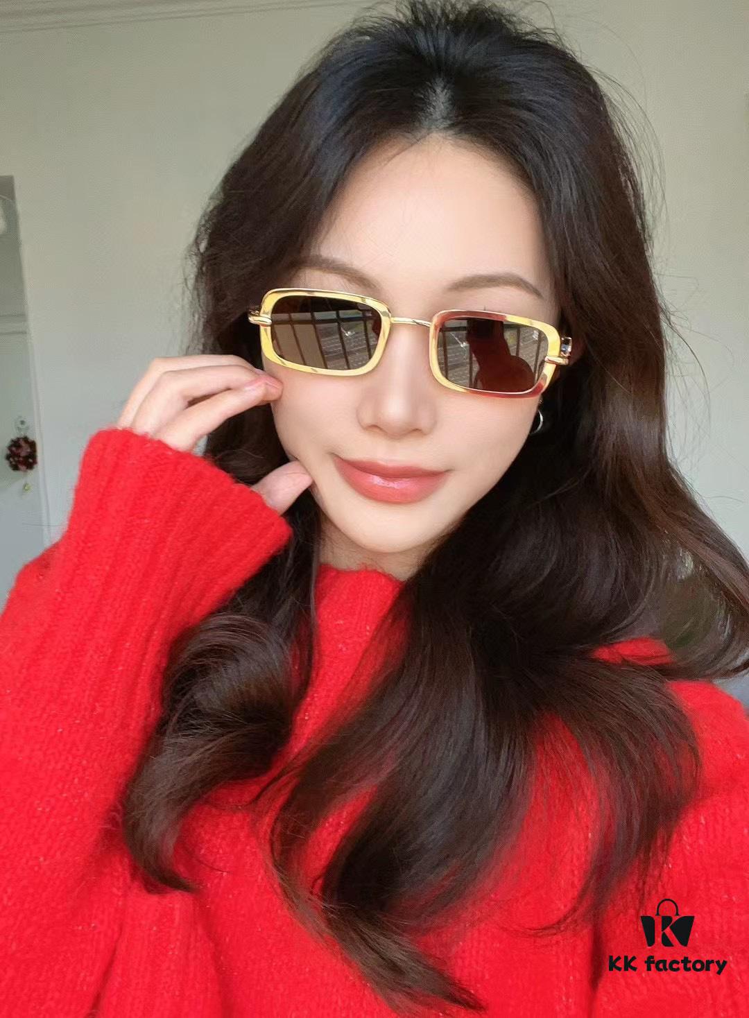 6931fea83a89a121ed54eb99 DIO* Gold-Tone Metal Dior Logo Sunglasses MODEL: DIOR R6U SIZE: 48-22-140