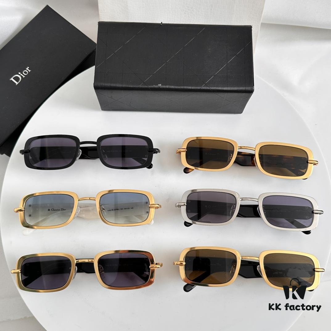 6931fea83a89a121ed54eba1 DIO* Gold-Tone Metal Dior Logo Sunglasses MODEL: DIOR R6U SIZE: 48-22-140