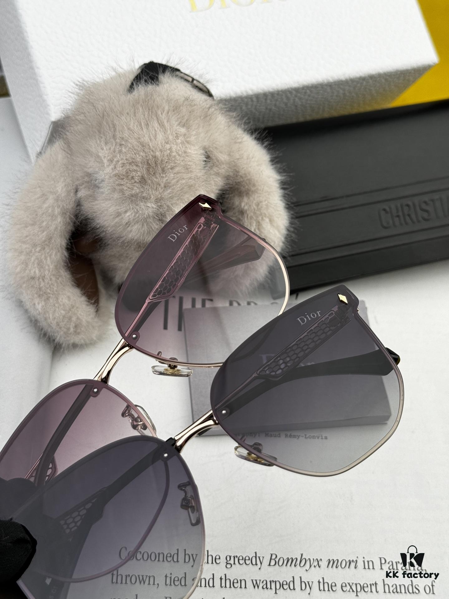 6931feaf3a89a121ed54ebfa Dior Nylon Polarized Unisex Sunglasses, Frameless Polygonal Design, UV Protection, Model CD8640