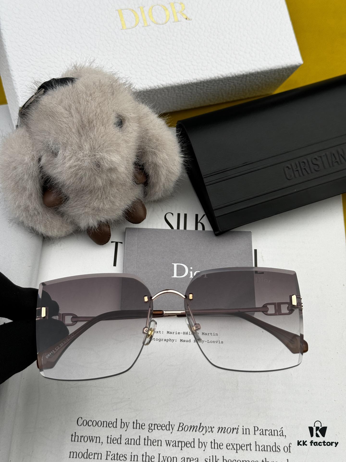 6931febf3a89a121ed54ecce DIOR Nylon Polarized Unisex Sunglasses, Frameless Polygonal Design, UV-Protective Nylon Polarized Lenses, Suitable for All Face Shapes, Stylish with Coats or Dresses, Model: CD3641