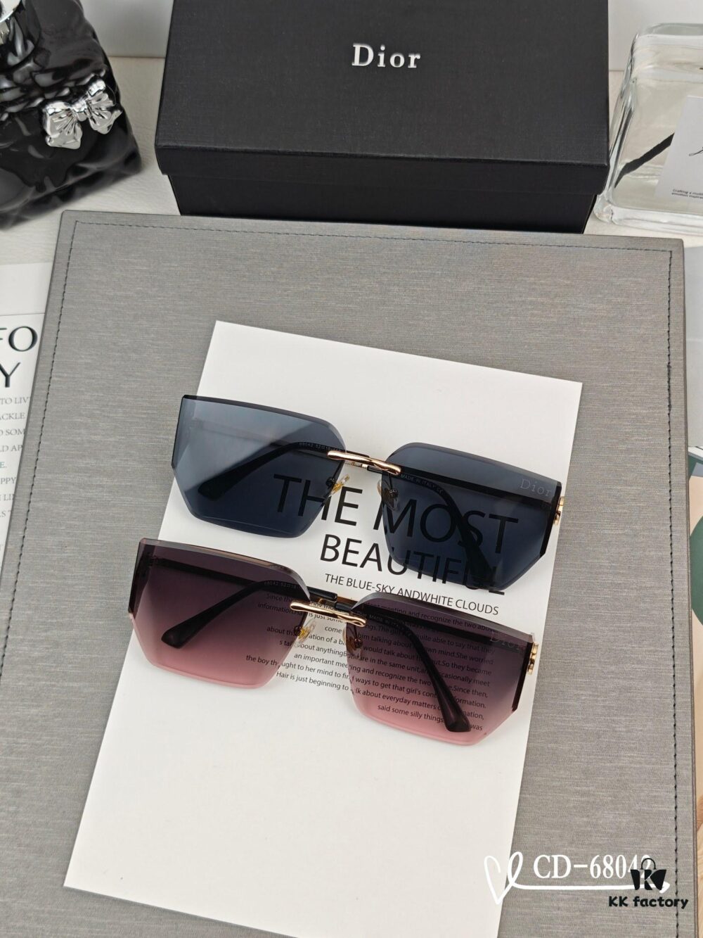 Dior - French Designer Unisex Sunglasses with Polarized Lenses, Lightweight Metal Frame, Stylish and Comfortable for Travel and Driving