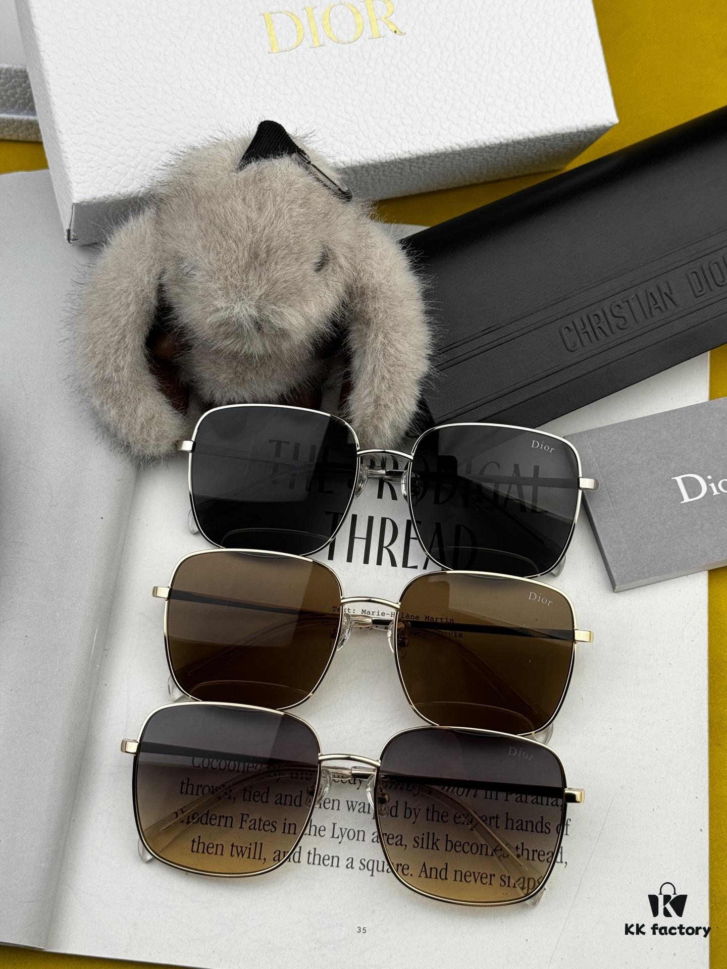 DIOR Volcano ☔️ Fashion Square Sunglasses Top Luxury [Strong] High Quality [Victory][Kiss] 🍦🍨 [Proud] Exceptional Charm 😄 🍫🍪 Women's Driving Sunglasses [Love] Model: CD5908 Eyewear Sunglasses