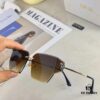 6931fee33a89a121ed54ee9c Dior Letter Curve Metal Frame Sunglasses Unisex Fashion Oversized Rimless Edge-Cut Sun Glasses for Large Faces