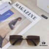 6931fee33a89a121ed54eea1 Dior Letter Curve Metal Frame Sunglasses Unisex Fashion Oversized Rimless Edge-Cut Sun Glasses for Large Faces