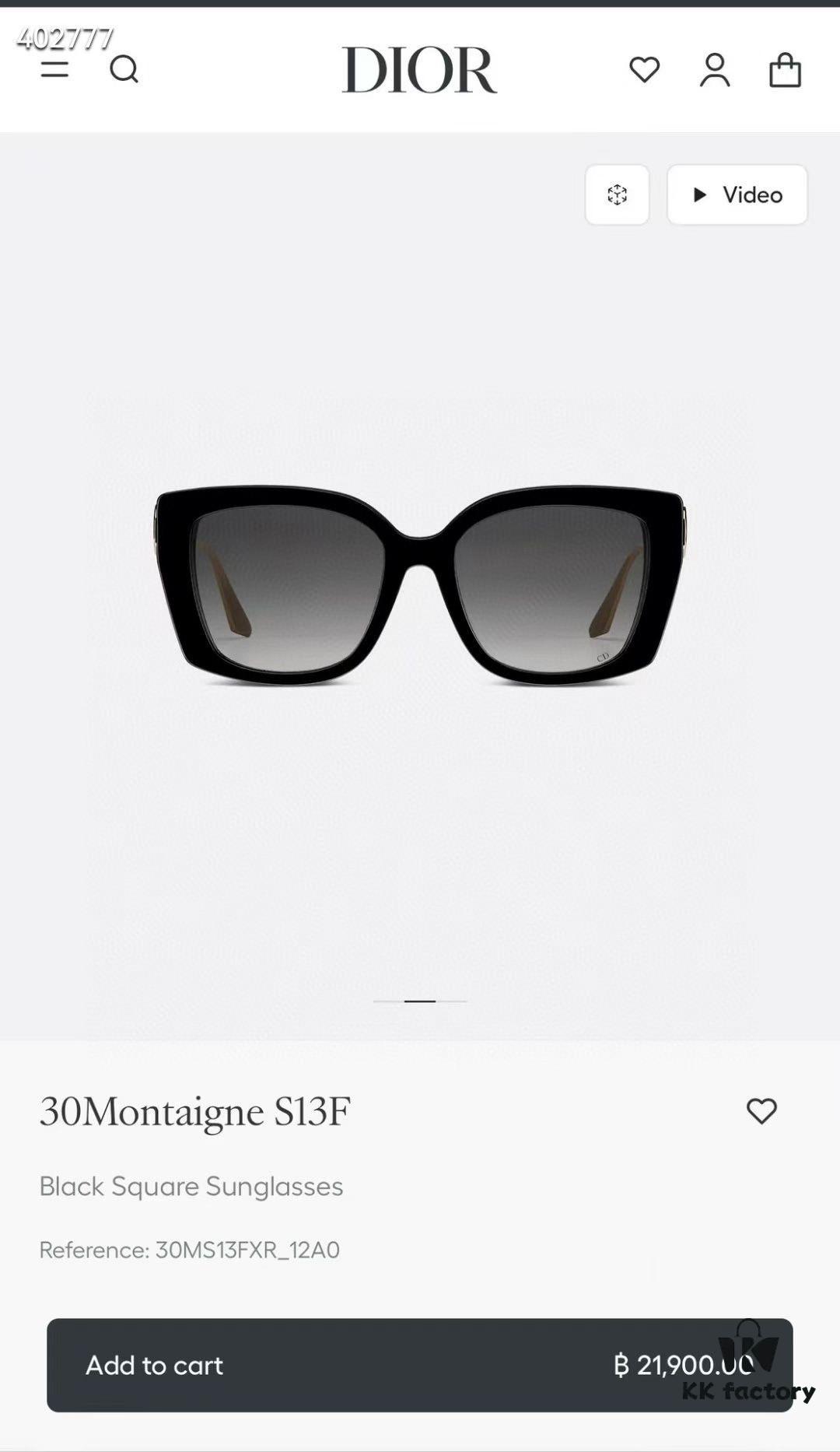 6931fef23a89a121ed54ef62 DIOR 30Montaigne S13F Square Sunglasses in Black Acetate with Gold-Tone Metal Temples and Gray Lenses