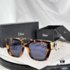 6931fef23a89a121ed54ef66 DIOR 30Montaigne S13F Square Sunglasses in Black Acetate with Gold-Tone Metal Temples and Gray Lenses