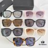 6931fef33a89a121ed54ef6a DIOR 30Montaigne S13F Square Sunglasses in Black Acetate with Gold-Tone Metal Temples and Gray Lenses