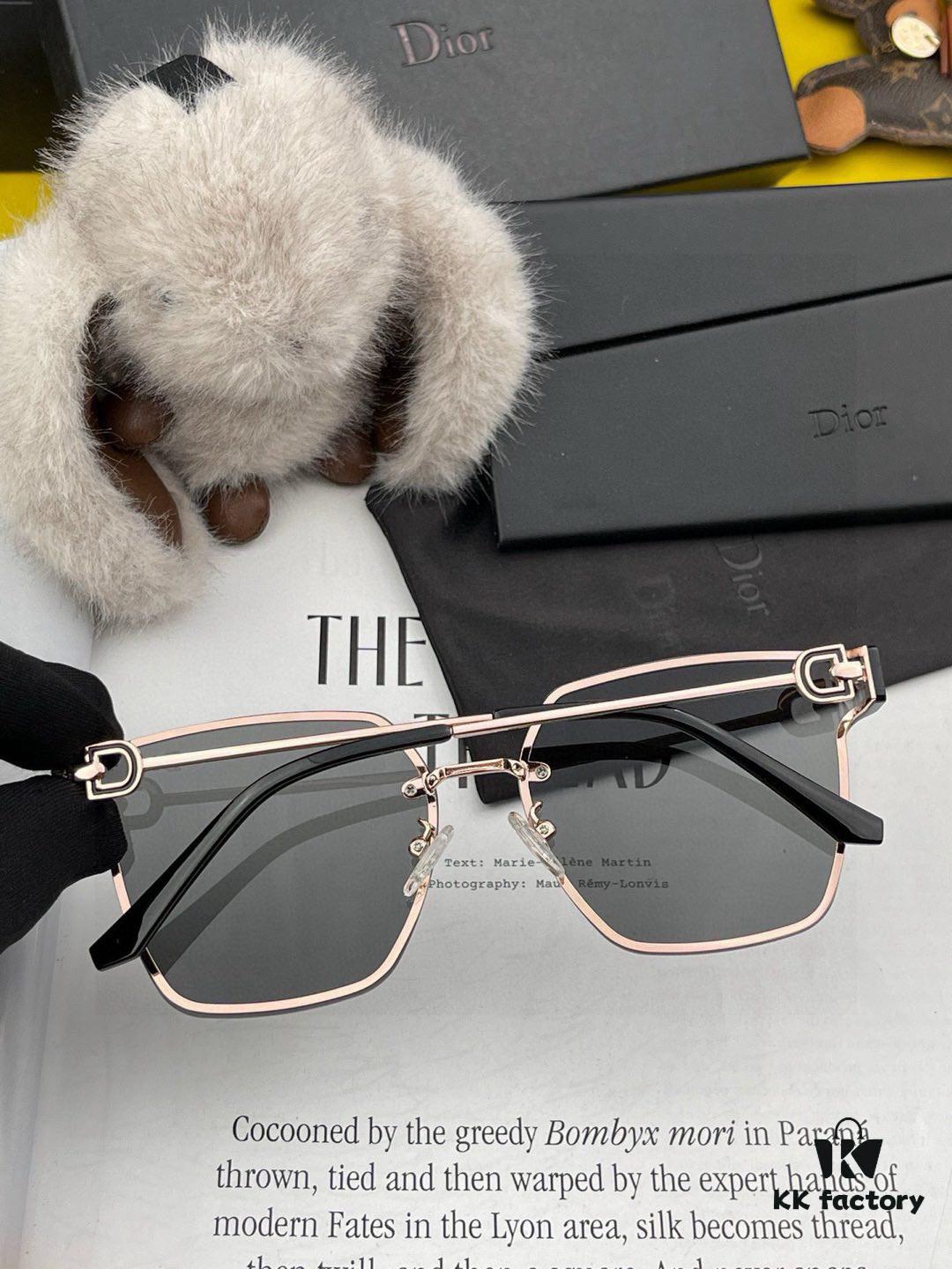 DIOR Volcano ☔️ Fashion Frameless Sunglasses Lenses, Top Luxury [Strong] High Quality [Victory][Kiss] 🍦🍨 [Proud] Exceptional Elegance 😄 🍫🍪 Women's Driving Sunglasses [Love] Model: CD05811 Eyewear Sunglasses