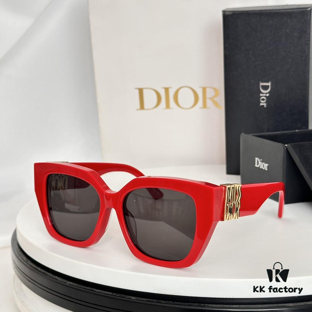 DIO* Black Acetate Frame with Wide Temples, Gold-Finish Metal Miss Dior Logo