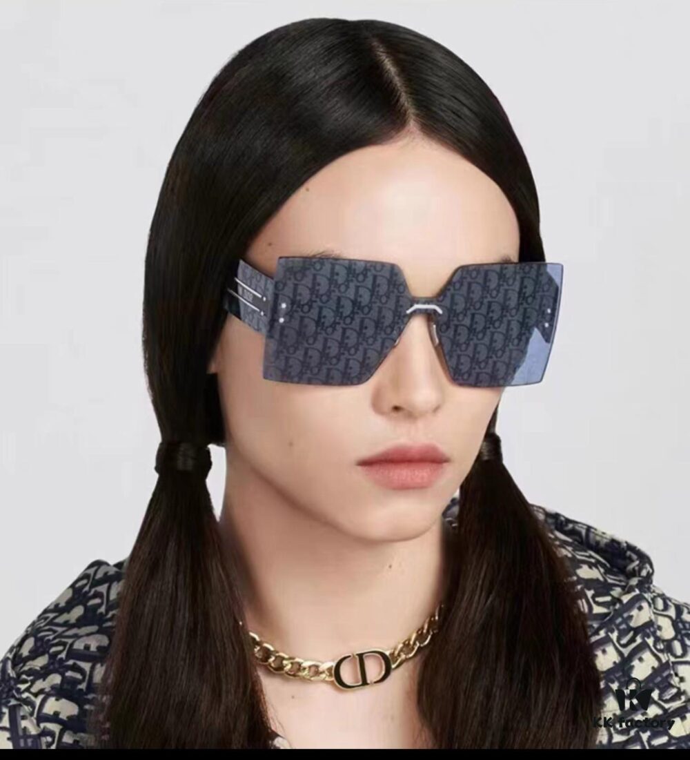 6931ff133a89a121ed54f118 Dior 2024 New Arrival Mirror Letter Rimless Cut-Out Fashion Sunglasses for Women, Stylish Large Frame Unisex Sunglasses with Slimming Effect