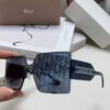 Dior 2024 New Arrival Mirror Letter Rimless Cut-Out Fashion Sunglasses for Women, Stylish Large Frame Unisex Sunglasses with Slimming Effect