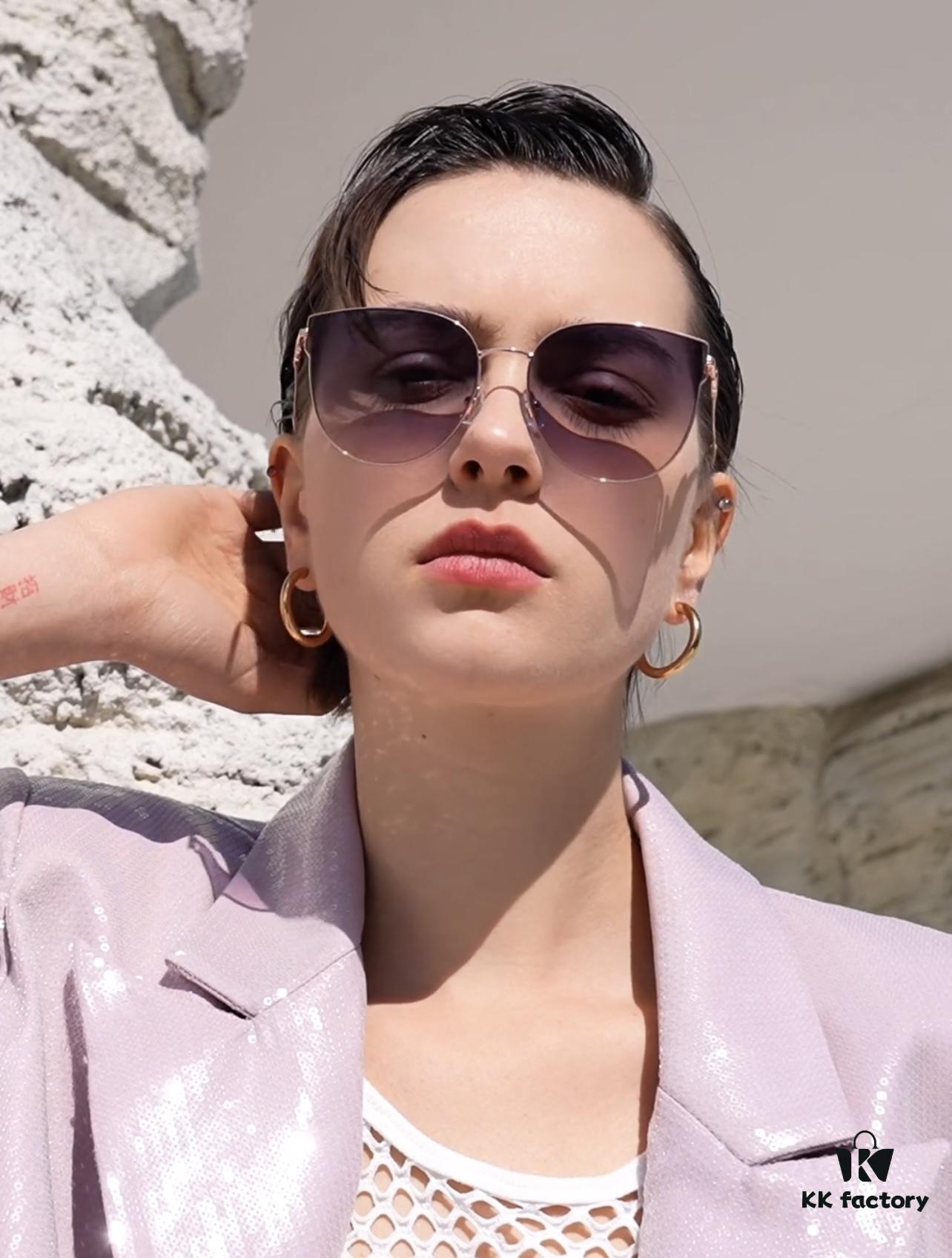 6931ff1e3a89a121ed54f1a0 DIOR Volcano ☔️ Fashion Round Frame Sunglasses Lens Top Luxury High Quality Women's Driving Sunglasses Model: CD4311