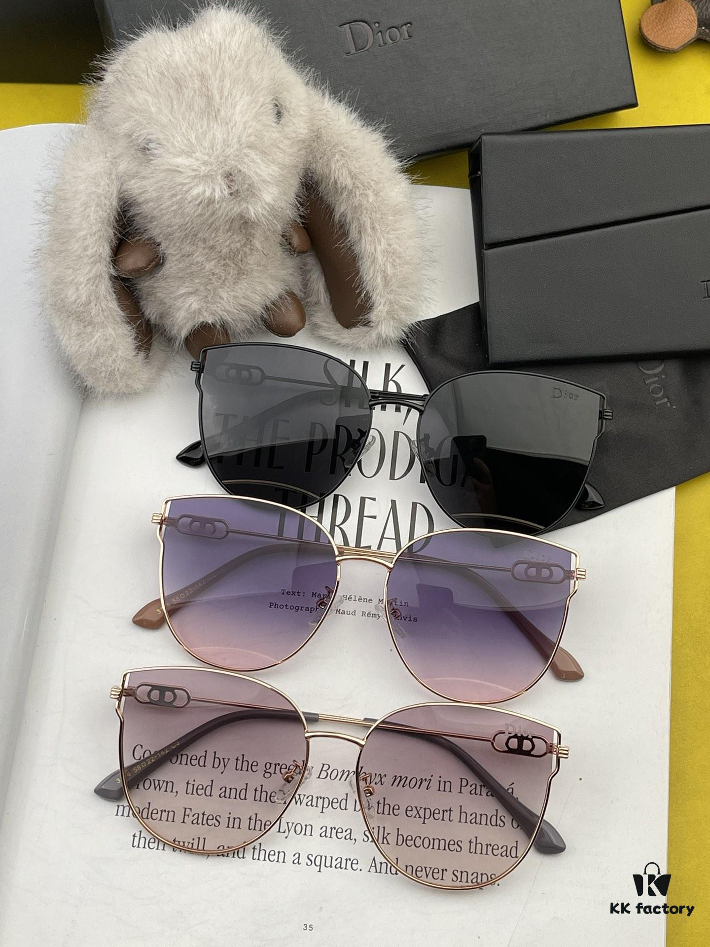6931ff1e3a89a121ed54f1a7 DIOR Volcano ☔️ Fashion Round Frame Sunglasses Lens Top Luxury High Quality Women's Driving Sunglasses Model: CD4311