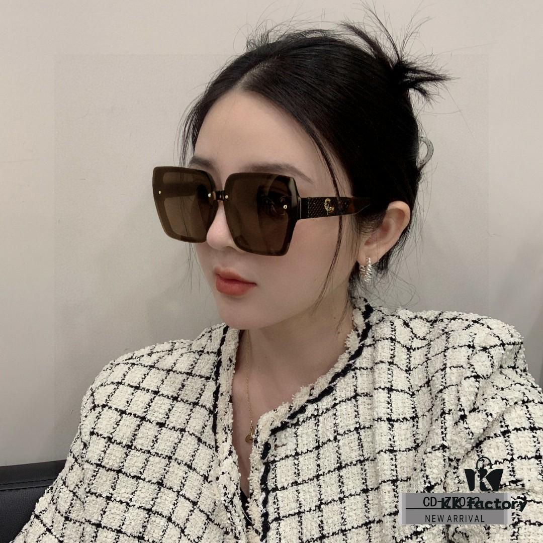 DIOR France New Arrival TR90 Frame Lightweight Polarized Sunglasses with Plated Temple, Model 77022