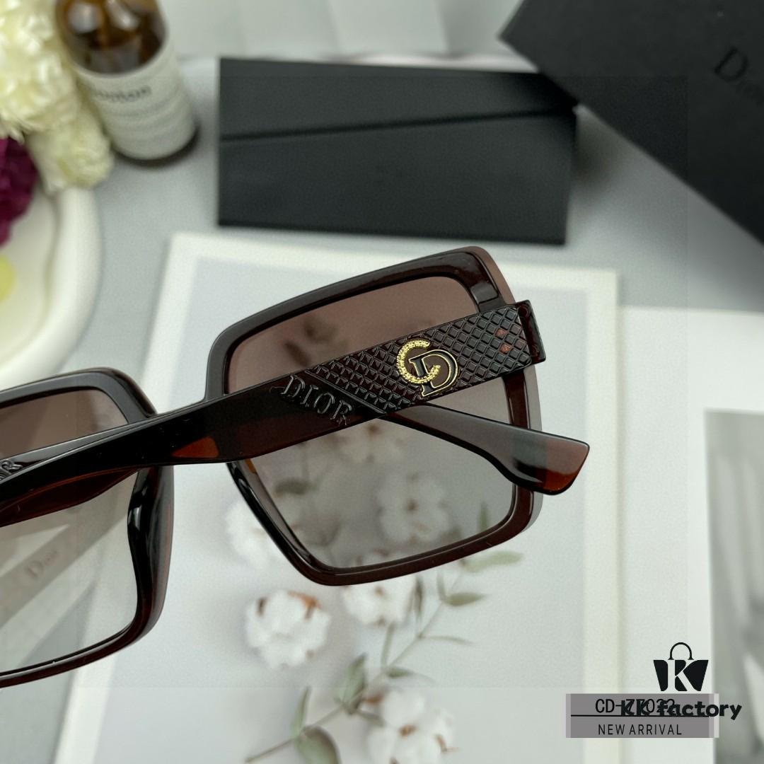 DIOR France New Arrival TR90 Frame Lightweight Polarized Sunglasses with Plated Temple, Model 77022