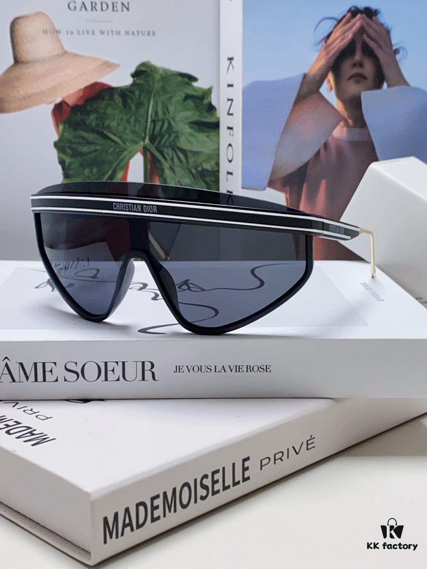 DIOR Goggles - Fashionable Integrated Oversized Sunglasses for Women, Trendy Ins-Style UV-Protective Sun Glasses, Sun Protection Cross-border Eyewear Sunglasses