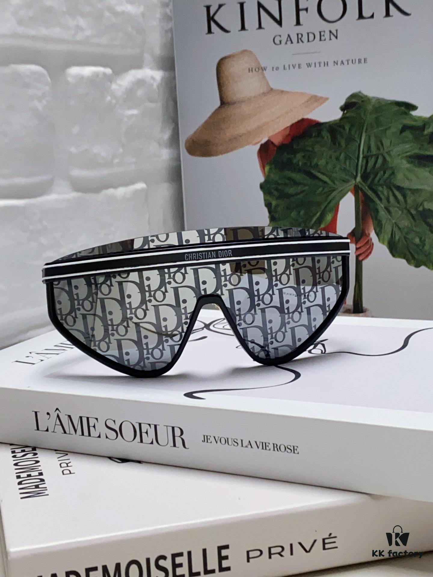 6931ff3d3a89a121ed54f32b DIOR Goggles Sunglasses Women's One-Piece Oversized Fashion Sun Glasses UV Protection Stylish Ins Influencer Trendy Shades