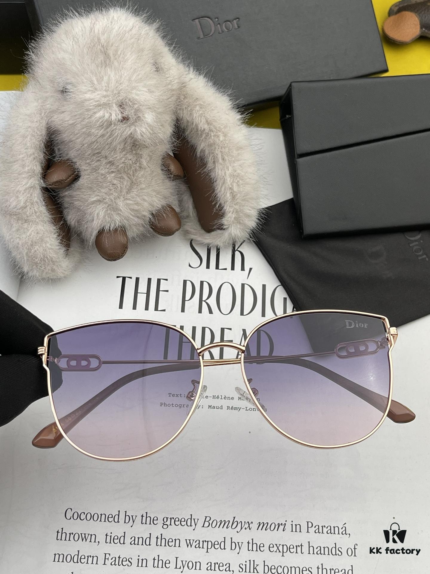6931ff463a89a121ed54f3a2 DIOR Volcano Umbrella Fashion Round Frame Sunglasses Lens Top Luxury High Quality Women's Driving Sunglasses Model: CD4311