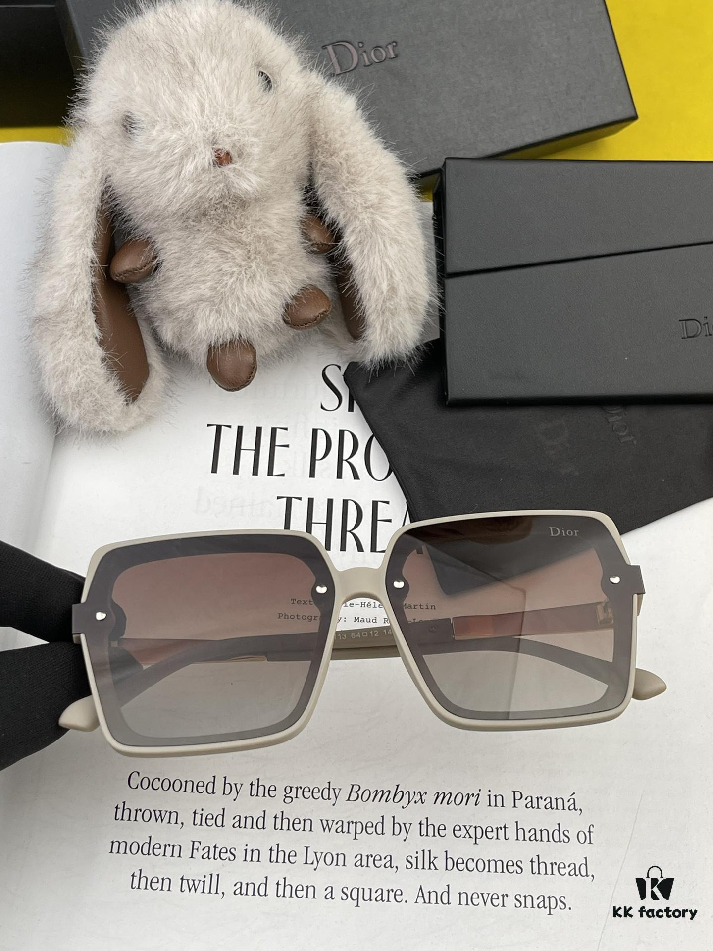 DIOR 2024 Spring New Arrival Trendy Fashion Square-Frame Polarized Sunglasses High-Quality Comfortable Wear Influencer Style Women's HD Polarized Sunglasses