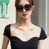 【DIOR】2024 Spring New Arrival Trendy Fashion Square Polarized Sunglasses High-Quality Comfortable Wear Influencer Style Shades HD Thickened Polarized Sunglasses for Women 🕶️ High-Quality TR Frame Model: CD1595