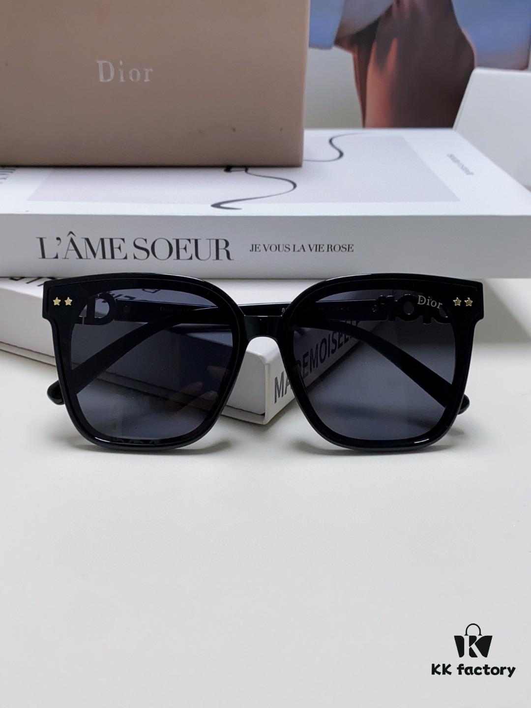 6931ff6c3a89a121ed54f588 DIOR 2024 Square Frame D Asymmetrical Letter Design Fully Paved with Small Diamonds 💎 Classic Timeless Square Shape with Star Accents Trending Fashion Sunglasses