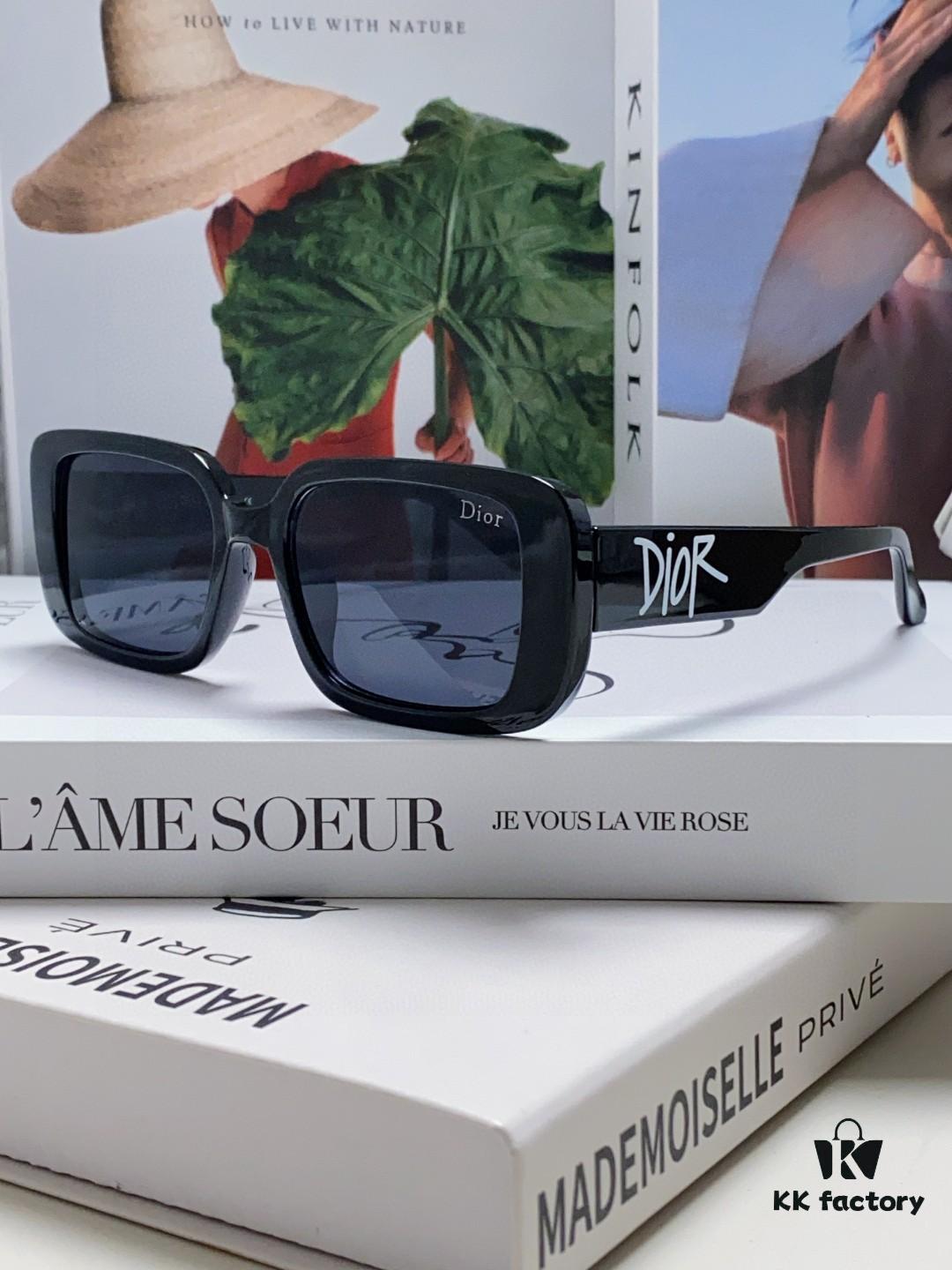 6931ff6f3a89a121ed54f5ae Dior 2024 New Square Sunglasses for Women, Stylish Letter Design UV-Protective Trendy Oversized Cool Sunglasses, Oval Square Frame Women's Eyewear