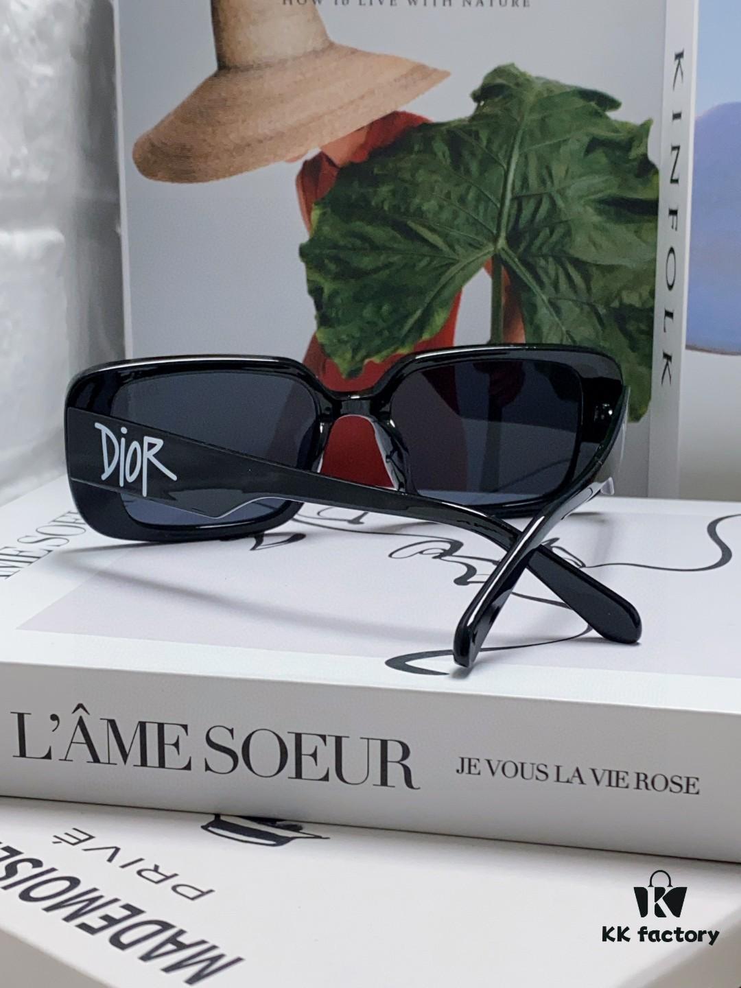 6931ff6f3a89a121ed54f5b0 Dior 2024 New Square Sunglasses for Women, Stylish Letter Design UV-Protective Trendy Oversized Cool Sunglasses, Oval Square Frame Women's Eyewear