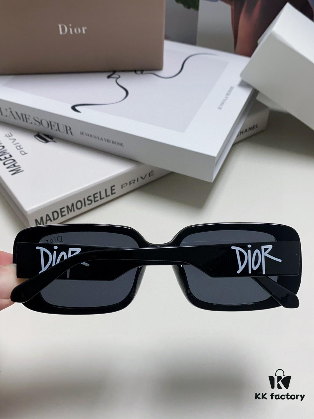 6931ff6f3a89a121ed54f5b2 Dior 2024 New Square Sunglasses for Women, Stylish Letter Design UV-Protective Trendy Oversized Cool Sunglasses, Oval Square Frame Women's Eyewear