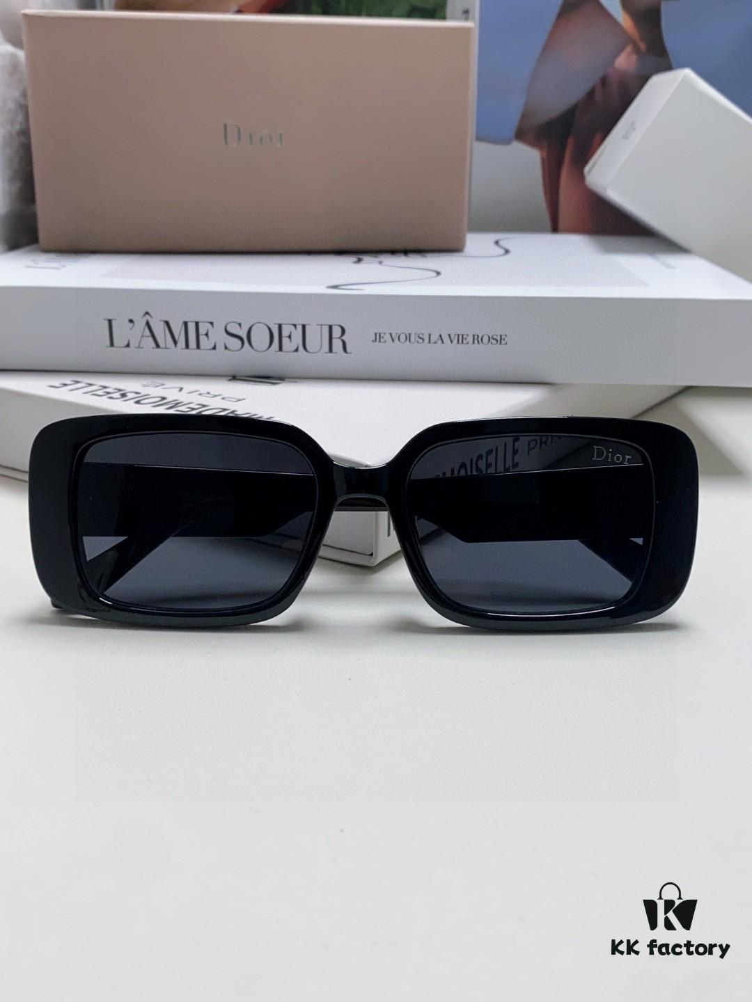 6931ff6f3a89a121ed54f5b4 Dior 2024 New Square Sunglasses for Women, Stylish Letter Design UV-Protective Trendy Oversized Cool Sunglasses, Oval Square Frame Women's Eyewear