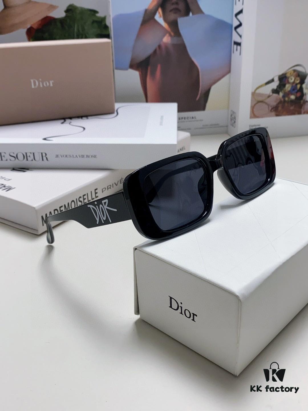 6931ff6f3a89a121ed54f5b5 Dior 2024 New Square Sunglasses for Women, Stylish Letter Design UV-Protective Trendy Oversized Cool Sunglasses, Oval Square Frame Women's Eyewear