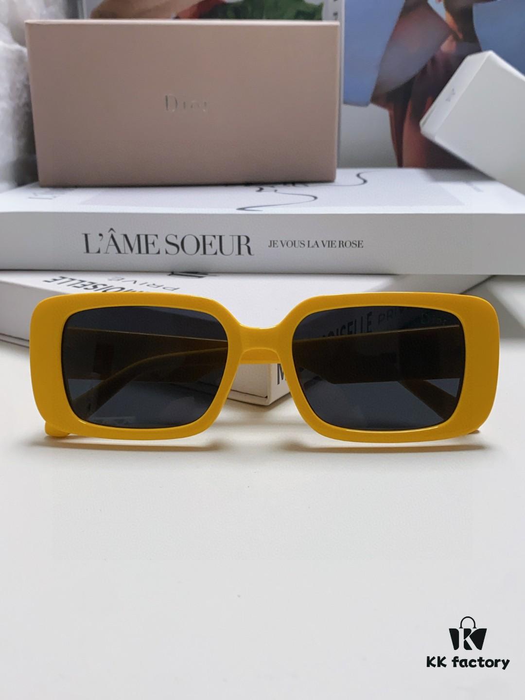 6931ff723a89a121ed54f5d2 Dior 2024 New Square Sunglasses for Women, Stylish Letter Design UV Protection Trendy Oversized Cool Sunglasses, Oval Square Frame Women's Eyewear